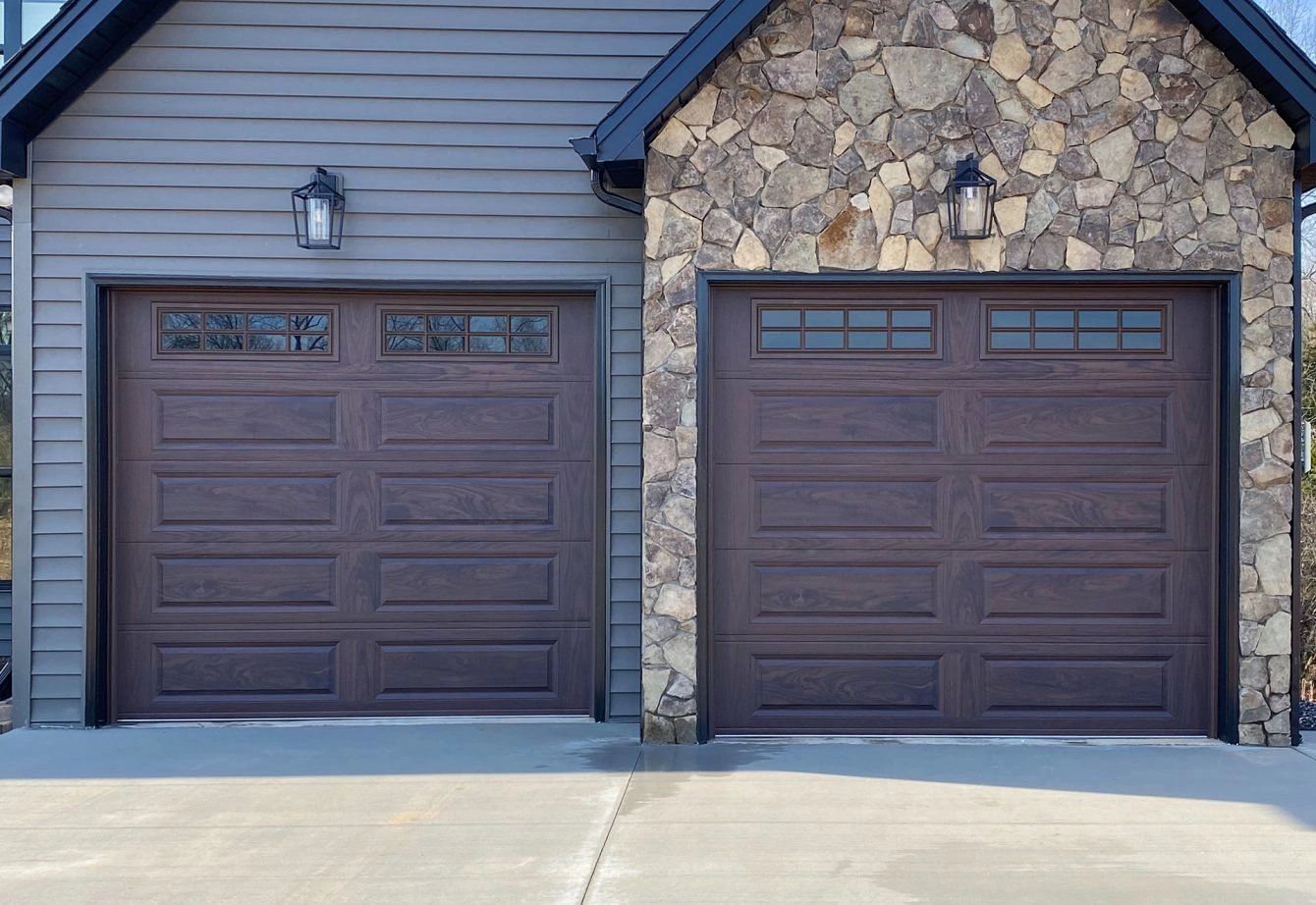 Dark Brown Garage Door 