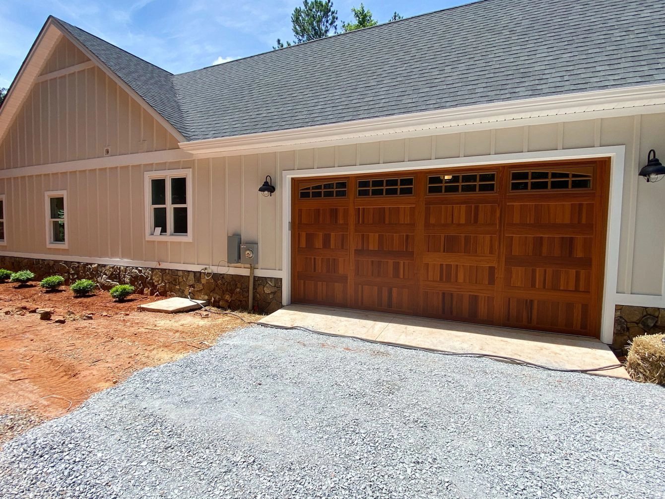 Dark Brown Garage Door 
